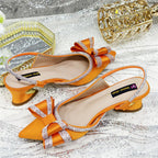 New Arrival Elegant African Party High-heeled Shoes Chain Decoration Trendy Women's Sandals Nigerian Women Wedding Pumps