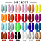 Mtssii 20/40/60Pcs Nail Gel Polish Set Kit Nude Pink Glitter Nail Art UV Gel Manicure Set Vernis Semi Permanent Base Top Coat