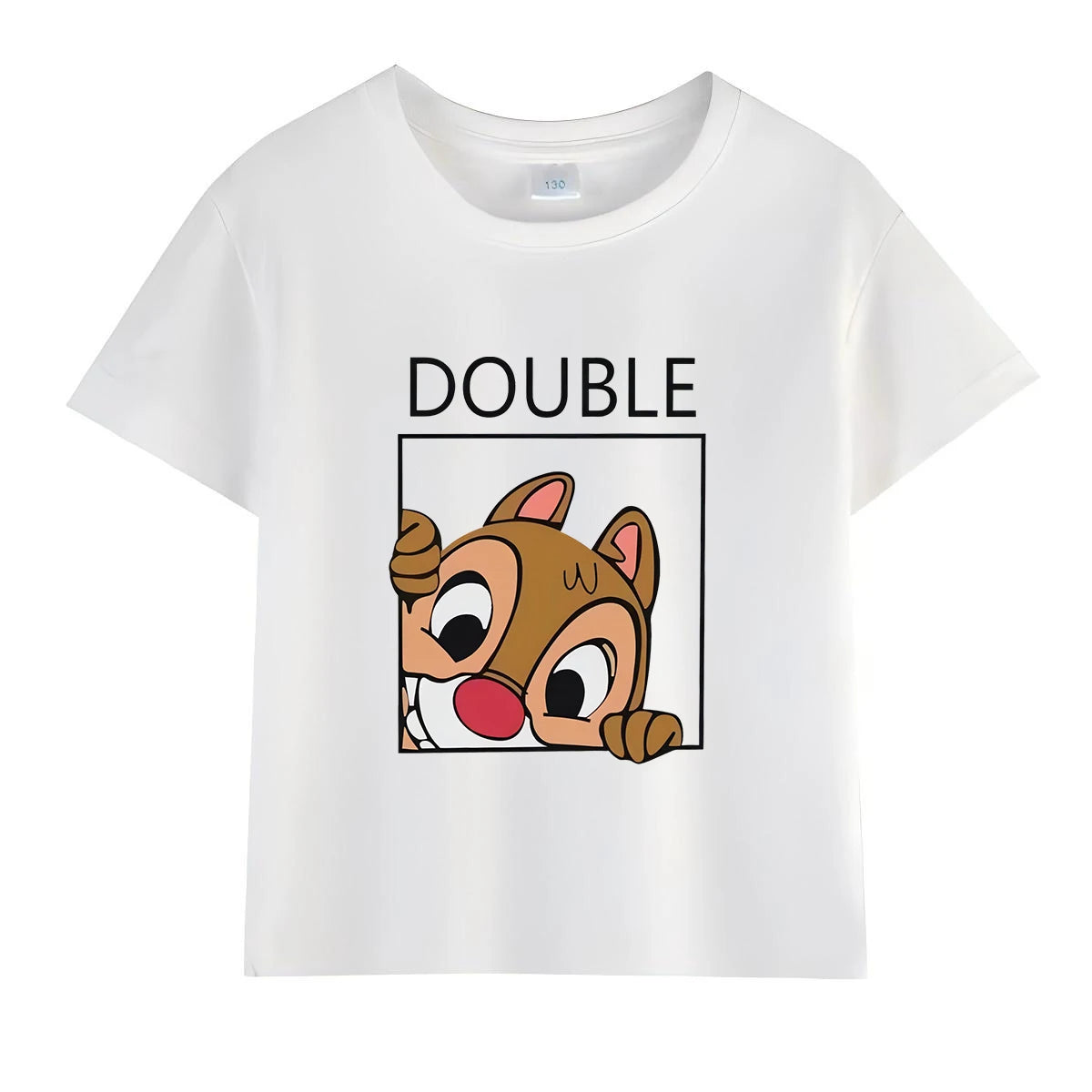 Chip and Dale Disney Kids Tshirts Cartoon Double and Trouble Print Summer Twins Tops Tees Funny Boys Girls Best Friends Shirts