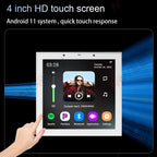 Smart Home Touch Screen 4inch WIFI Android11 bluetooths audio in Wall Amplifier Control Background Music Ceiling Speakers system