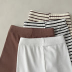 Baby clothes 0-6 year old children's pants striped cotton girls solid color leggings casual striped thin new boys elastic pants
