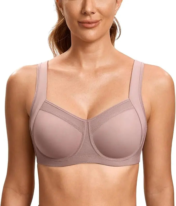 Sport Bra Women High Support Unlined Underwire Racerback ports Bras for Women High Support Underwear