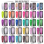 Mtssii 20/40/60Pcs Nail Gel Polish Set Kit Nude Pink Glitter Nail Art UV Gel Manicure Set Vernis Semi Permanent Base Top Coat