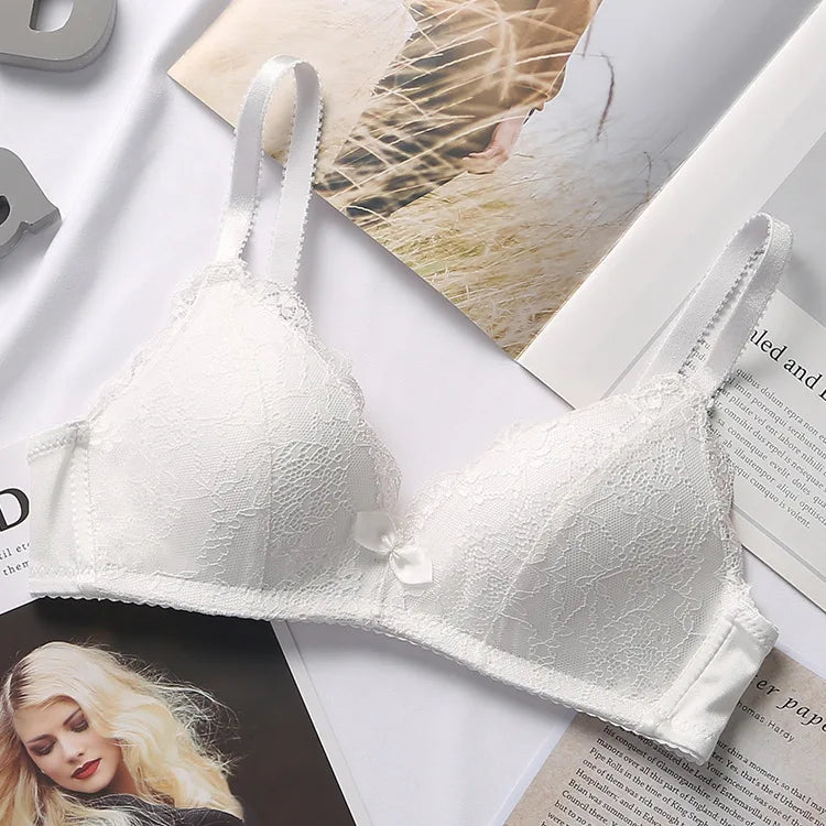 Women's Bra Smooth 3/4 Coverage Big Large Lingerie Seamless Wire free Push Up Support Bras ABC Cup Size 70-90 Black White Tops