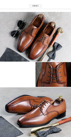 Men Shoe Autumn Polishing Elegant Social Shoes Men Business Dress Shoe Casual Flat Men Party Wedding  Zapatos2024