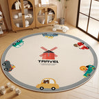 Children's Room Living Room Bedroom Bedside Carpet Round Room Maintenance Free Carpets Sound Insulation Anti Slip Cartoon Rug