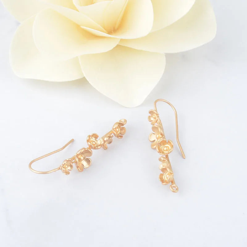 (1941) 20MM 24K Gold Color Plated Carved Earring Hook Jewerly Making Diy Jewelry Findings Accessories