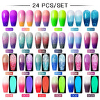 Mtssii 20/40/60Pcs Nail Gel Polish Set Kit Nude Pink Glitter Nail Art UV Gel Manicure Set Vernis Semi Permanent Base Top Coat