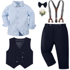 Baby Boy Clothes Toddler Wedding Outfit Set Kid Easter Church Suit Infant Chrimas Halloween Xmas Formal Birthday Party Gift 6PCS
