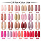 Mtssii 20/40/60Pcs Nail Gel Polish Set Kit Nude Pink Glitter Nail Art UV Gel Manicure Set Vernis Semi Permanent Base Top Coat