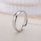 Gold Plated Ring Gold Colour Fashion Women's Simple Couple's Wedding Ring Engagement Jewellery Gift