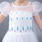 Elsa Dress Kids Girl Formal Princess Long Dress Summer Halloween Party Costumes Children's Frozen 2 Clothes for 3-12 Years Old