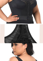 Push Up Bras with Non-adjusted Straps Women Long Tank Top Bra Front Closure Support Bras in Plus Size