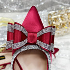 New Arrival Elegant African Party High-heeled Shoes Chain Decoration Trendy Women's Sandals Nigerian Women Wedding Pumps