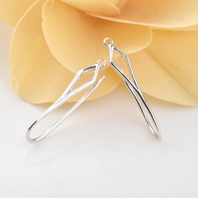 (1941) 20MM 24K Gold Color Plated Carved Earring Hook Jewerly Making Diy Jewelry Findings Accessories