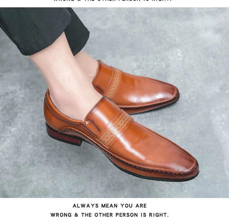 Luxury Dress Shoes Man Classic Leather Shoes Brand Men's Italian Shoes Pointed Toe Business Formal Shoes For Men Oxfords Loafers