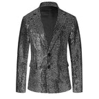 Bright Red Men Luxury Small Sequin Suit Jacket, Black / Green Fashion Male Wedding Dance Party Bar KTV  Blazers Coat.