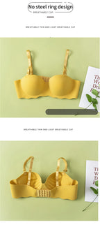 Sleek Supportive Design Children Girls Seamless Bras No Underwire Padded for Small Busts Comfort and Breathable for Active Wear