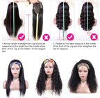 Human Hair Headband Wig Kinky Curly Full Machine Made Brazilian Remy Human Hair Wigs For Women 180% Density  Natural Color