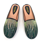Venus Chan Elegant Flat Shoes for Woman Fashion Comfortable Party Slippers 2024 Latest Design Nigeria Gold Color Half Shoes