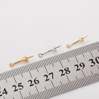 Gold Plated Brass Long Eye Pin Peg Bail with 6mm Bead Cap and Peg Pendant Bail,For Half Drilled Pearls,Earring Jewelry Making