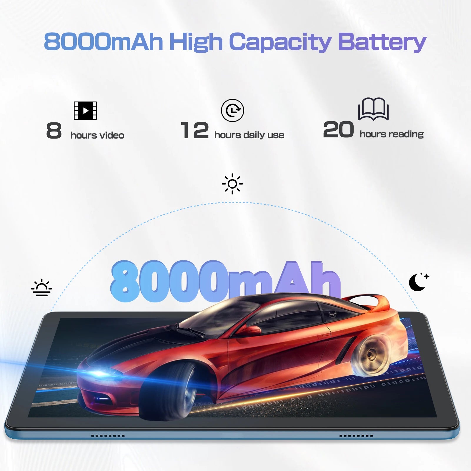 PRITOM TAB11 Android 14 Tablet, 10 Inch, Octa-Core, 5G WiFi6, 128GB, 8000mAh, HD IPS Display, Dual Camera, Bluetooth, FM, TYPE C