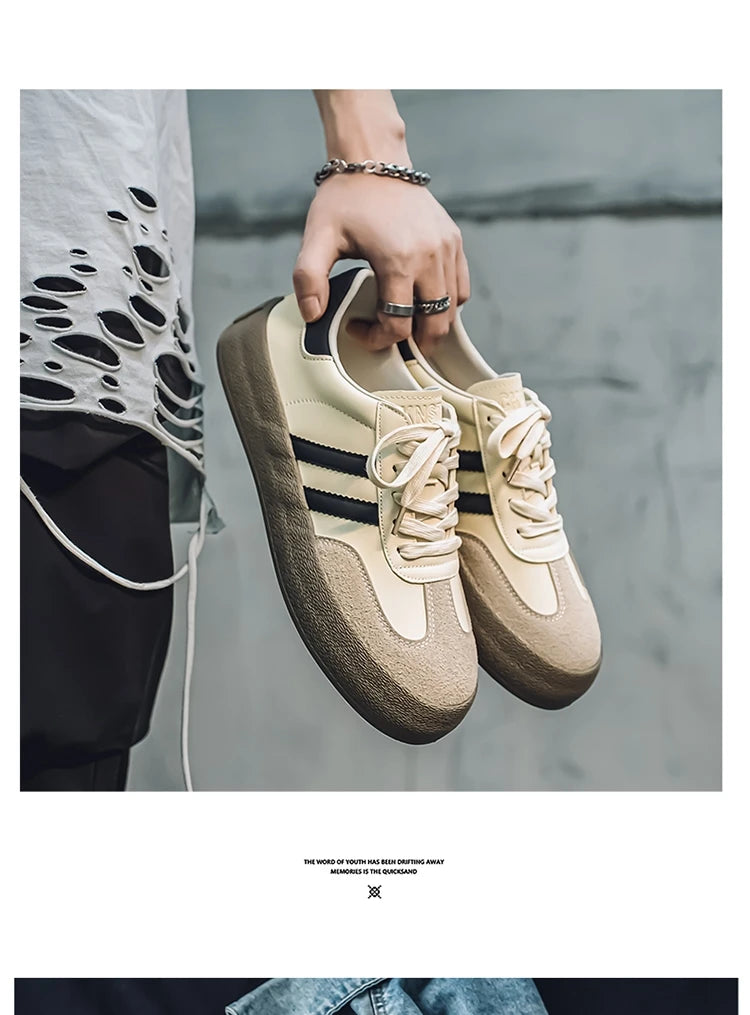 Men's Trendy Popular Leisure Shoes Versatile Soft Leather for Men Sneakers Man Low-top Wear-resistant Sports Walking Footwear