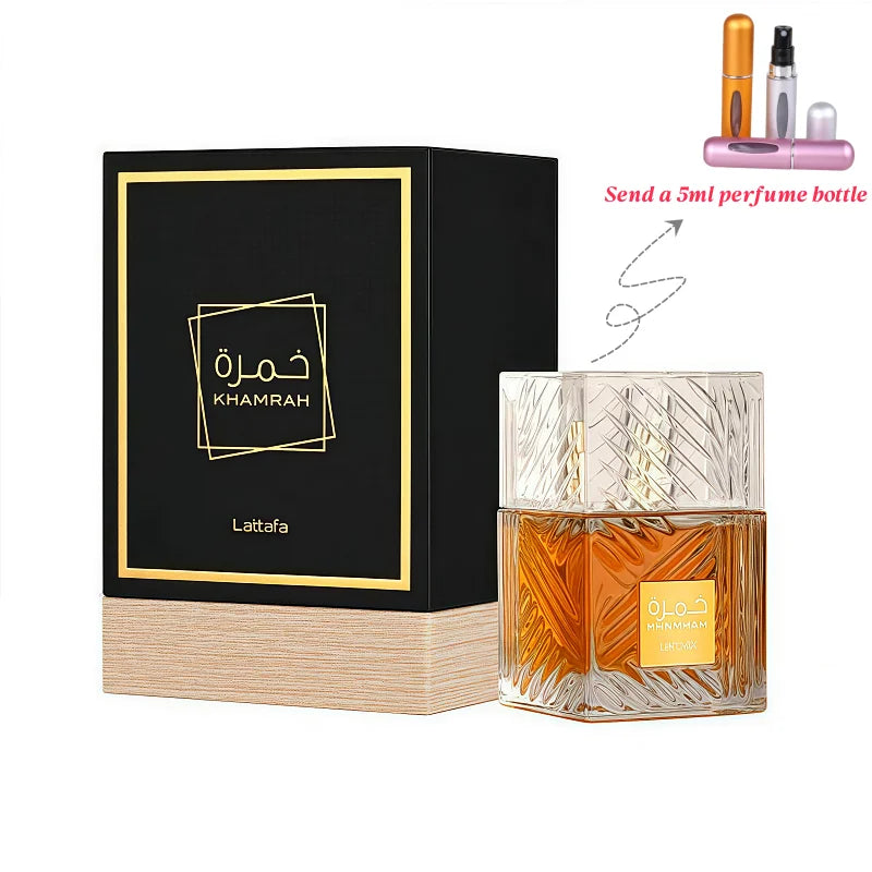 100ml  Arab Perfumes Khamrah Long-lasting Sandalwood and Pine Scent Cologne Men's Luxury Perfume Gift