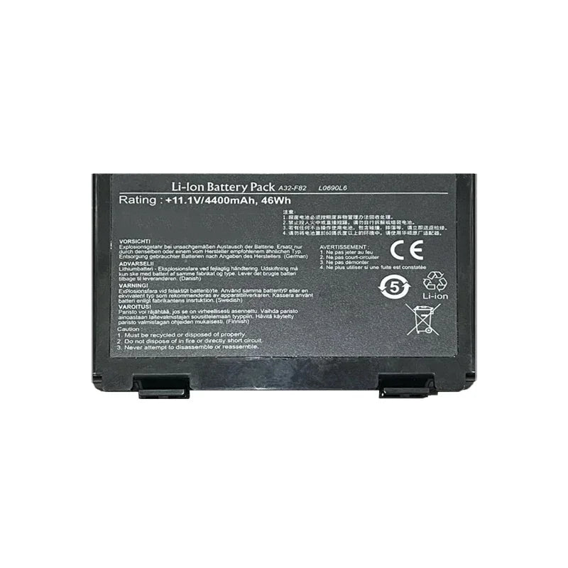 Laptop Battery A32-F82 For Asus F52 F82 K40 K40lJ K40lN K401J-E1 S K40E K50 K50ij K51 K60 K61 K6C11 K70 K70AS K70AS-X2A K7010