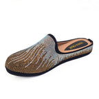 Venus Chan Elegant Flat Shoes for Woman Fashion Comfortable Party Slippers 2024 Latest Design Nigeria Gold Color Half Shoes