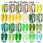 Mtssii 20/40/60Pcs Nail Gel Polish Set Kit Nude Pink Glitter Nail Art UV Gel Manicure Set Vernis Semi Permanent Base Top Coat