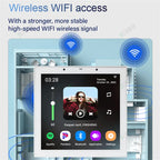 Smart Home Touch Screen 4inch WIFI Android11 bluetooths audio in Wall Amplifier Control Background Music Ceiling Speakers system