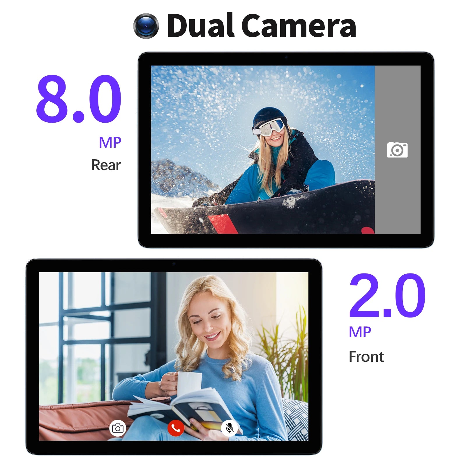 PRITOM TAB11 Android 14 Tablet, 10 Inch, Octa-Core, 5G WiFi6, 128GB, 8000mAh, HD IPS Display, Dual Camera, Bluetooth, FM, TYPE C