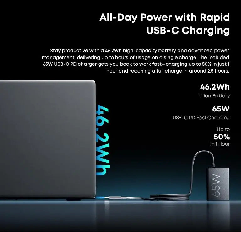 CHUWI CoreBook X Gaming Laptop 14.1 inch 2K IPS Screen AMD R5-7430U 16GB DDR4 RAM 512GB SSD Windows 11 Wifi6 Notebook Computer