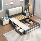 Upholstered Bedroom Bed Cute Aesthetic Children Single Bed Nightstands French Frame Muebles Para El Hogar Home Accessories