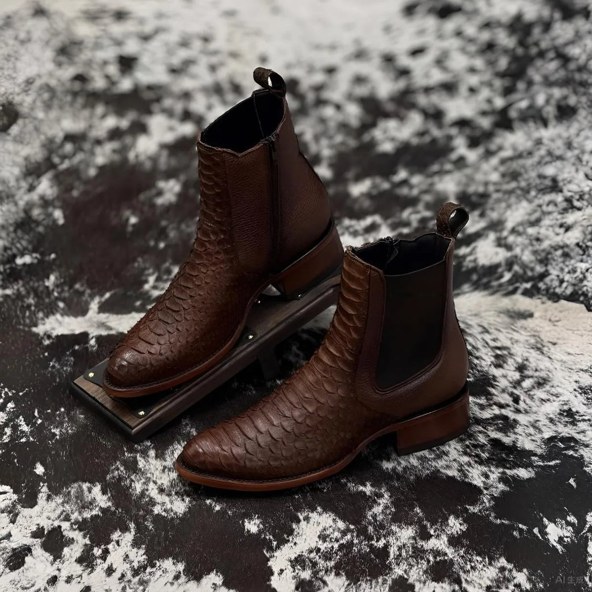 Spring/ Winter men shoes fashion Elegant Chelsea Boots Leather Slip-on Dress Formal Boots Model 2025