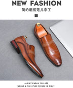 Luxury Dress Shoes Man Classic Leather Shoes Brand Men's Italian Shoes Pointed Toe Business Formal Shoes For Men Oxfords Loafers