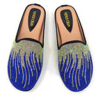 Venus Chan Elegant Flat Shoes for Woman Fashion Comfortable Party Slippers 2024 Latest Design Nigeria Gold Color Half Shoes