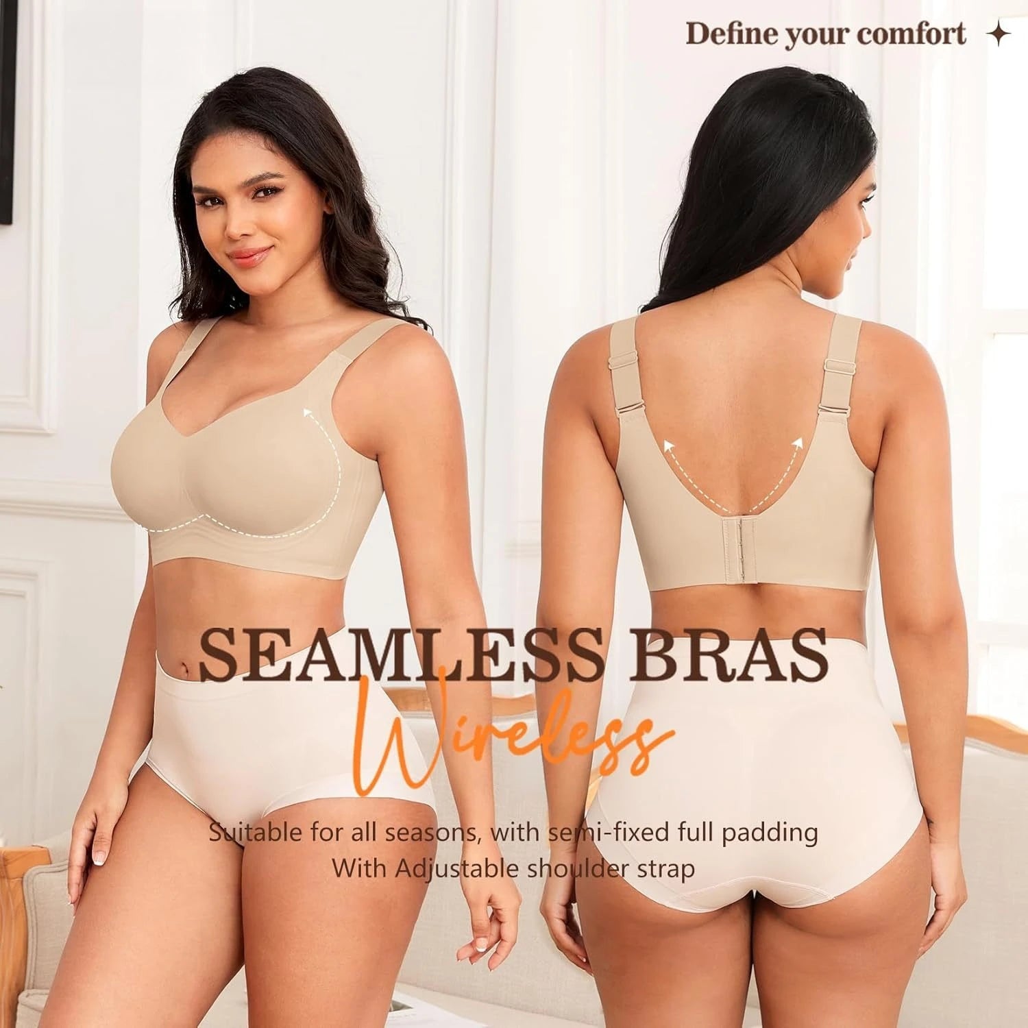 Seamless Bras for Women Comfort Lingerie Padded Sports Tops Non-wire Underwear Soft Bralette Support Sexy Bra Intimates