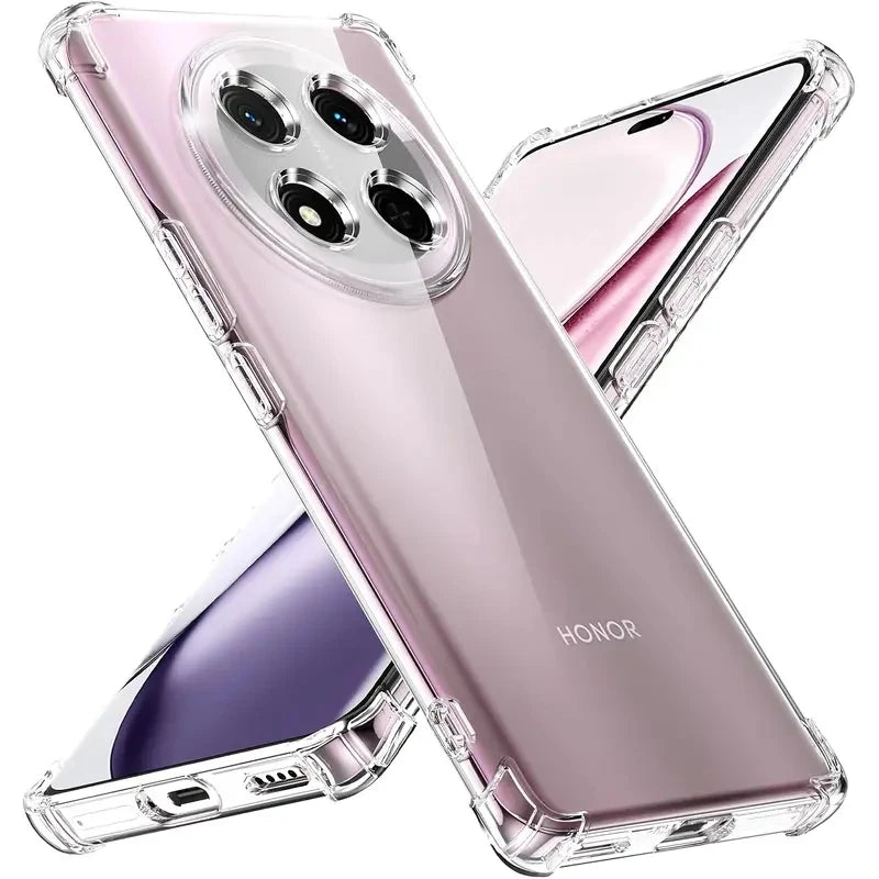 Thick Shockproof Silicone Phone Case For Honor 90 200 Smart 400 Lite Magic 5 6 7 Pro Magic5 Magic6 Magic7 Protection Clear Cover