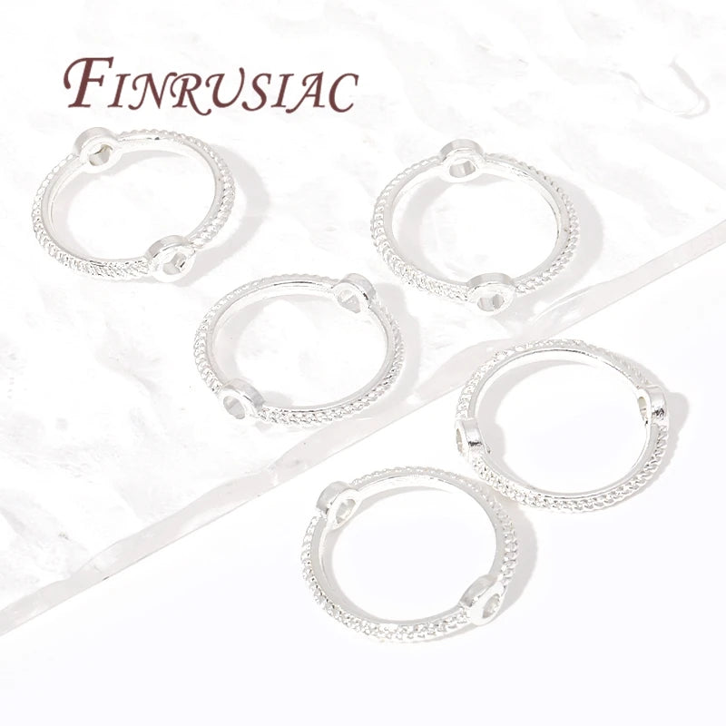 Multi Types 14K/18K Gold Plated Round Bead Frame,Brass Metal Circle Frame Connectors Spacers Beads,DIY Beading Jewelry Making
