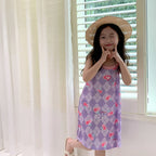 Girls Dress for Teens 11 12 to 13 Years Blue Floral Dress Summer Kids Clothes Casual Sleeveless Children's Dresses 140 150 160cm