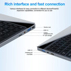 15.6" Laptop Computer PC Windows 11 Intel Core i7 6500U i3 6100U PC Gamer 16GB RAM Fingerprint Unlock Notebook Laptops Backlight