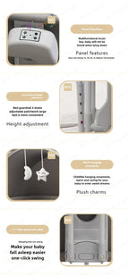Portable Child Beds Multifunctional Children Folding Newborn Baby Cribs Child Beds Luxury Baby Bassinet Bedside Crib