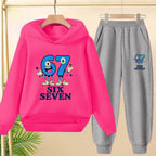Kids Leisure Clothes Boy Girls Spring Hoodie 67 six seven Print Graphic Children Clothing 3 To 12 Age Comfortable Sportswear Set