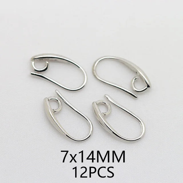 (1941) 20MM 24K Gold Color Plated Carved Earring Hook Jewerly Making Diy Jewelry Findings Accessories