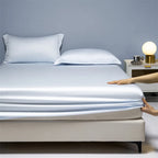 Premium Egyptian Cotton Bedding Fitted Sheet Elastic Band Around Mattress Cover Double Queen King Size Bed Cover No Pillowcase