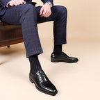 Luxury Designer Italian Style Autumn Polished Elegant Social Shoes Men Business Formal Casual Flat Shoes Men Party Wedding Shoe