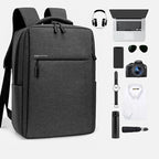 40L Laptop Backpack Durable 17 Inch for Men Women with USB Charger Port & Luggage Sleeve Sturdy College Rucksack Bag For Macbook