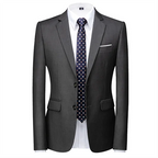 New Men Pure Color Formal Business Social Office Suit Slim Fit Jacket Male Wedding Dance Party Tuxedo Dress Simple Blazers Homme
